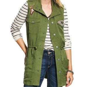 Ariat Women’s Patsy Vest with Patches Size Medium Western Cowgirl